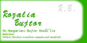 rozalia bujtor business card